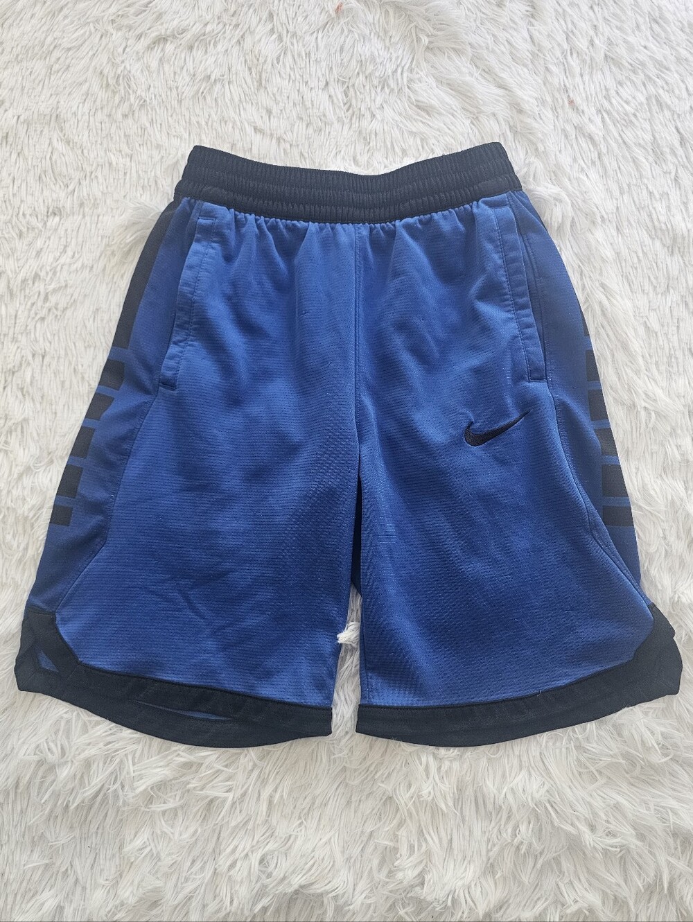 Youth Large Blue And Black Nike Shorts